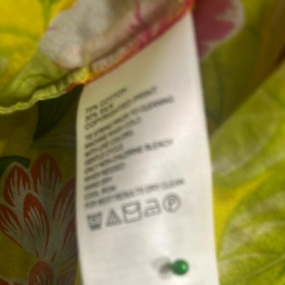 Tommy Bahama Floral Tie-Front Blouse – Pink & Orange |  Flowy Boho Top Size M - Picture 11 of 11